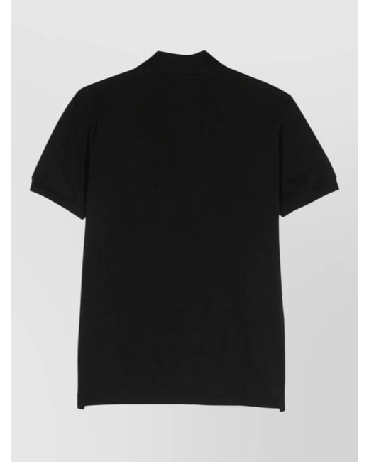 Comme des Garçons Black Cotton Polo Shirt Short Sleeves Collar for men