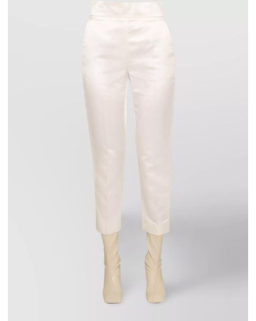 Max Mara White Cropped Trousers