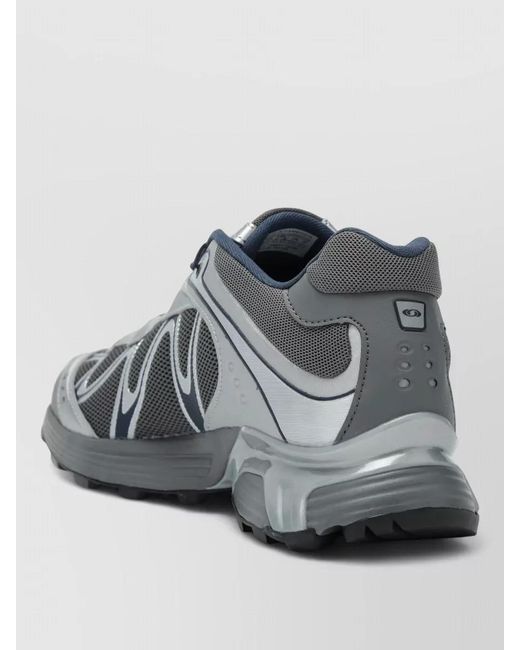 Salomon Gray Mesh Panel Sneakers Rubber Sole Design for men