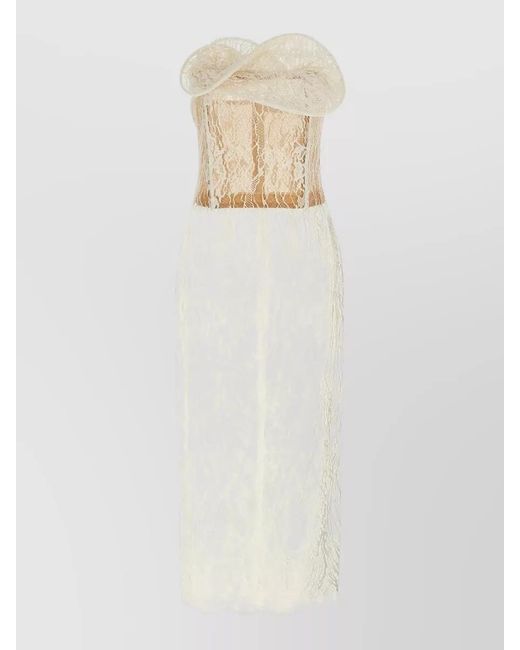 Magda Butrym White Cotton Midi Dress