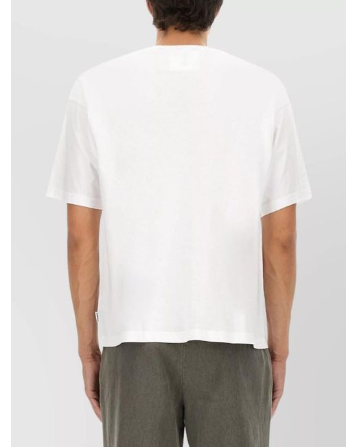 Aspesi White Listen Print Cotton T-Shirt for men