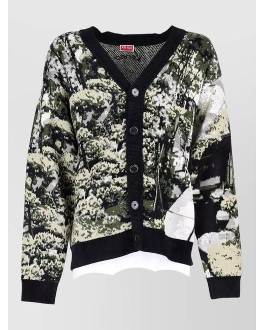 KENZO Black Cardigan for men