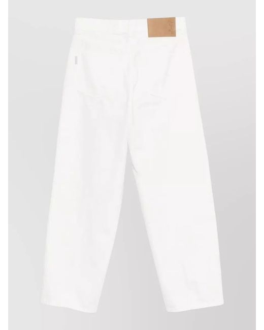 Haikure White Cotton Straight-Leg Jeans