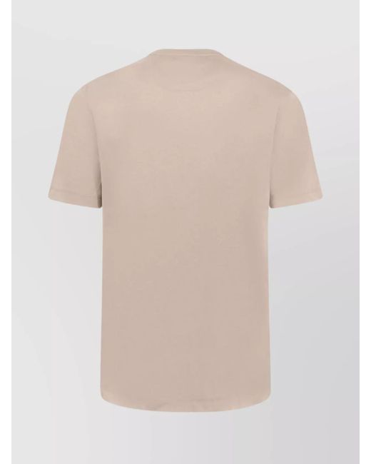 Boss Natural Ribbed Crew-Neck Cotton T-Shirt for men