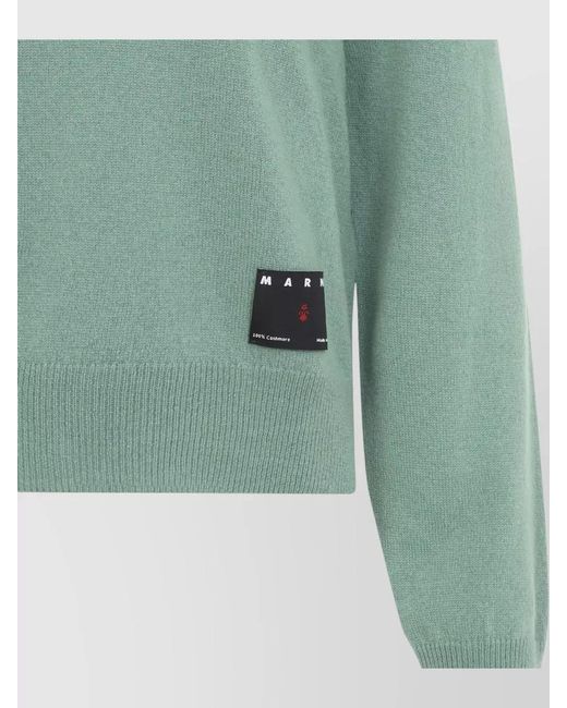 Marni Green Cashmere Turtleneck Sweater