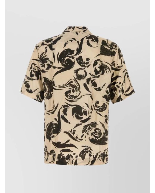 Dries Van Noten White Viscose Printed Shirt for men