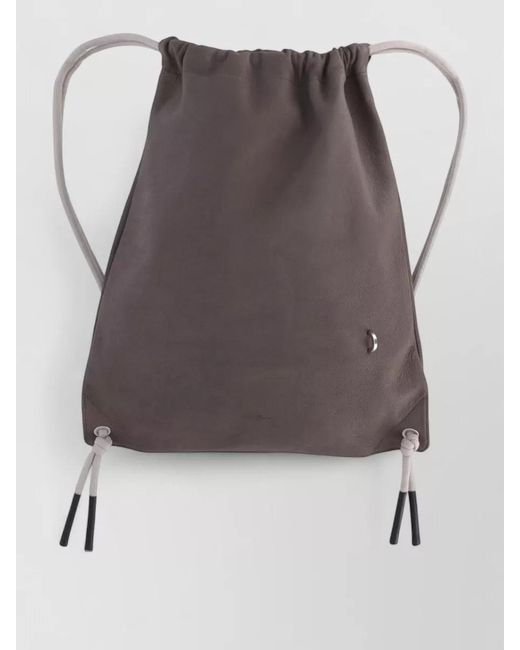 Rick Owens Gray Backpacks Adjustable Straps Soft Rectangular Shape