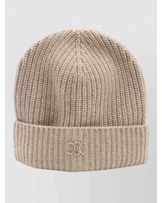 Céline Natural Cashmere Knitted Beanie for men