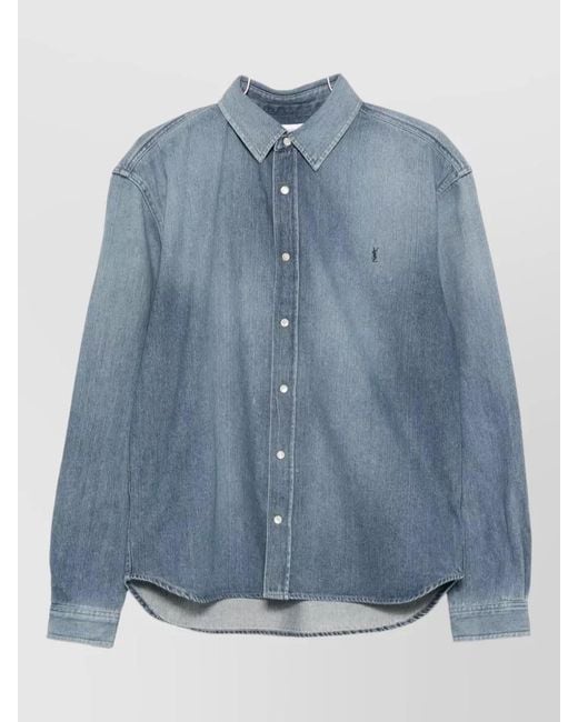 Saint Laurent Blue Denim Shirt for men