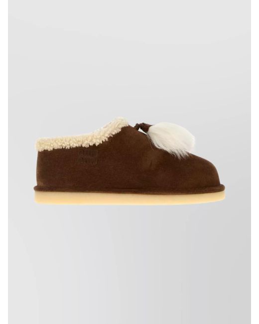Miu Miu Brown Nylon Trousers