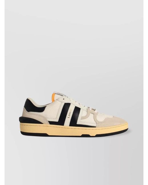 Lanvin Metallic Leather Clay Low-Top Sneakers for men