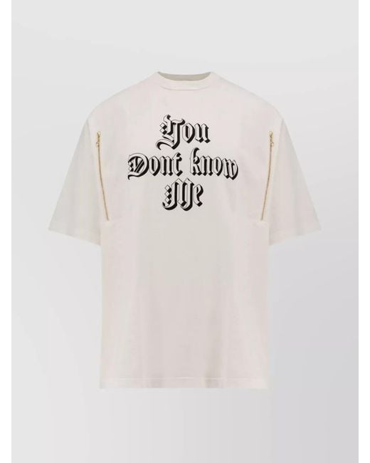 Undercover Natural Cotton Ribbed Crew-Neck Logo-Print T-Shirt for men