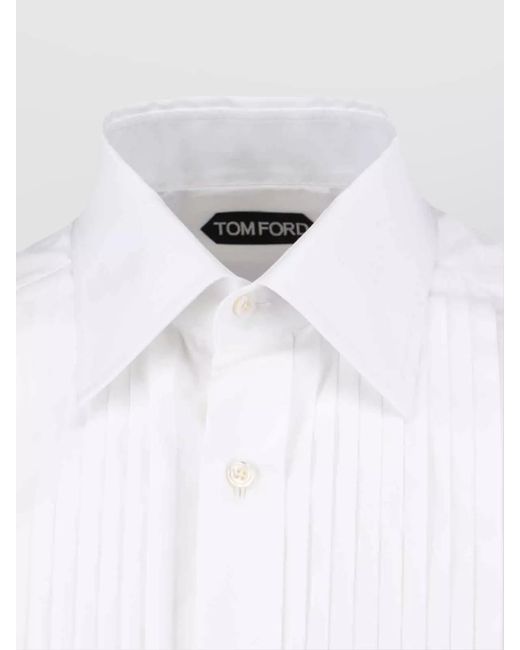 Tom Ford White Cotton Casual Shirt for men