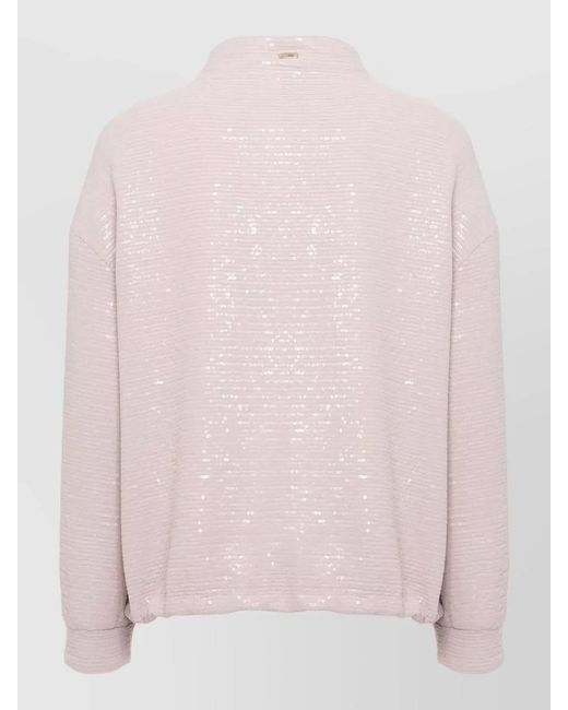 Herno Pink Sequined Bomber Jacket
