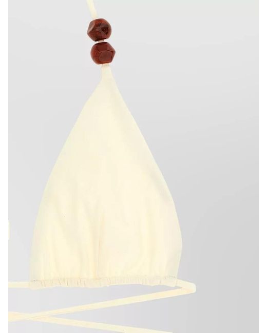 Magda Butrym White Re 26 Bikini Top