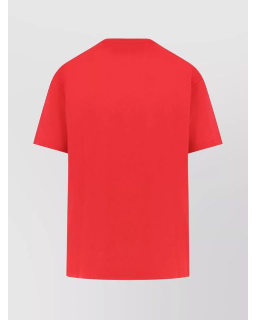 Valentino Red Cotton Le Chat De La Maison Printed T-Shirt for men