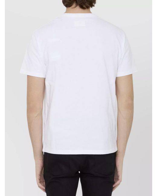 Valentino Garavani White Cotton Regular-Fit Short-Sleeve Crewneck T-Shirt for men