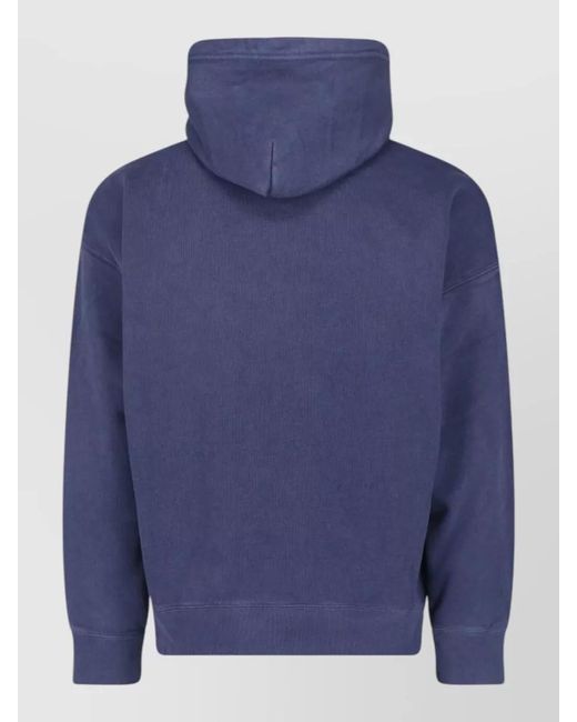 Polo Ralph Lauren Blue Hooded Sweatshirt Featuring Practical Front Pocket for men