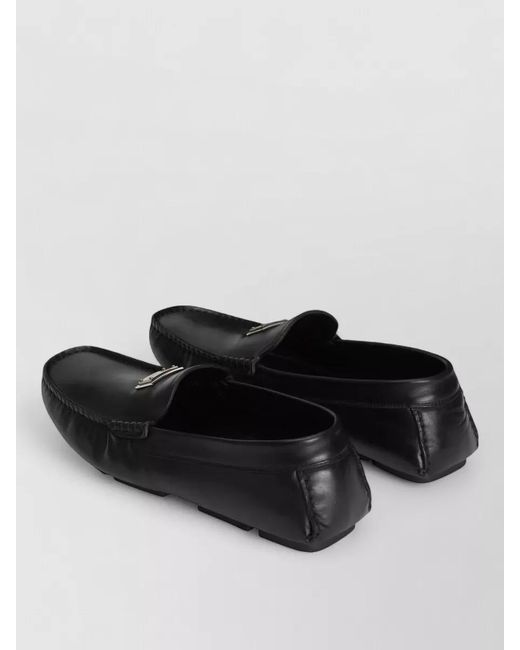 Dolce & Gabbana Black Leather Loafers for men
