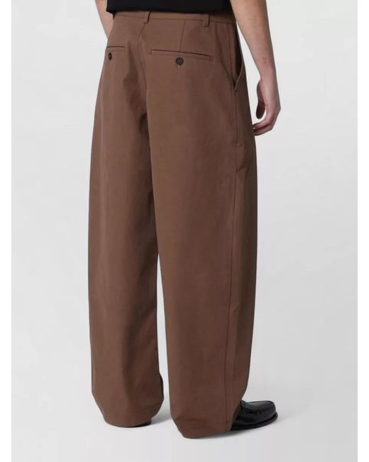 Studio Nicholson Brown Wide-Leg Trousers for men
