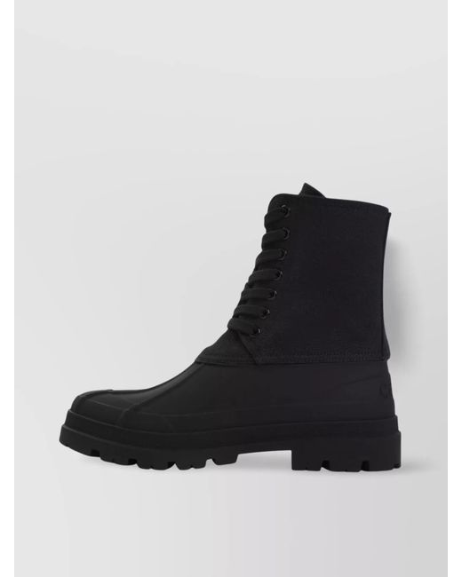 Céline Black Triumph Canvas High-Top Chunky Boot