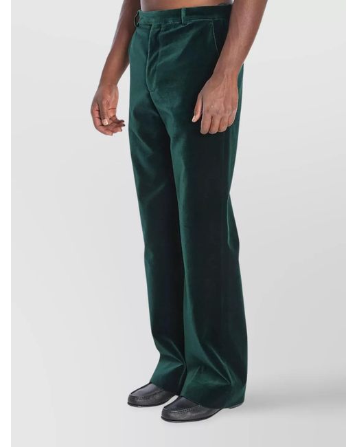 Gucci Green Velvet Trousers for men