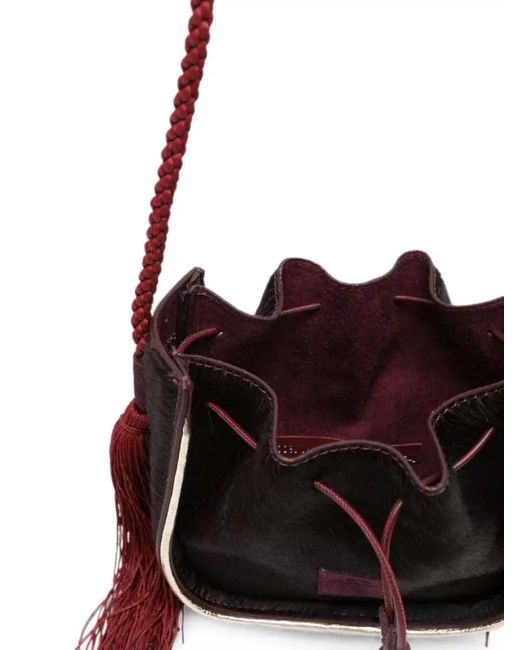 Forte_forte White Leather Bucket Bag
