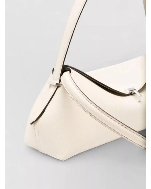 Totême Natural T Lock Leather Shoulder Bag Top Handle