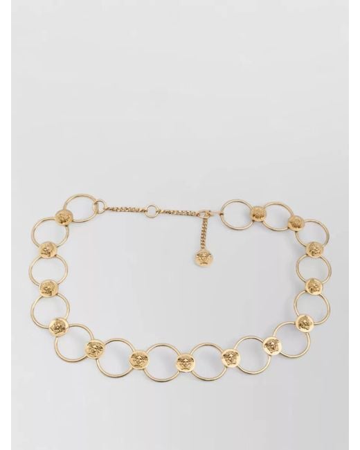 Versace Natural Medusa Chain Belt Adjustable Design
