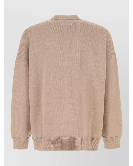 MM6 by Maison Margiela Natural Virgin Wool Cardigan for men