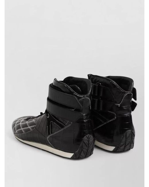Dolce & Gabbana Black Quilted Leather High-Top Sneakers for men