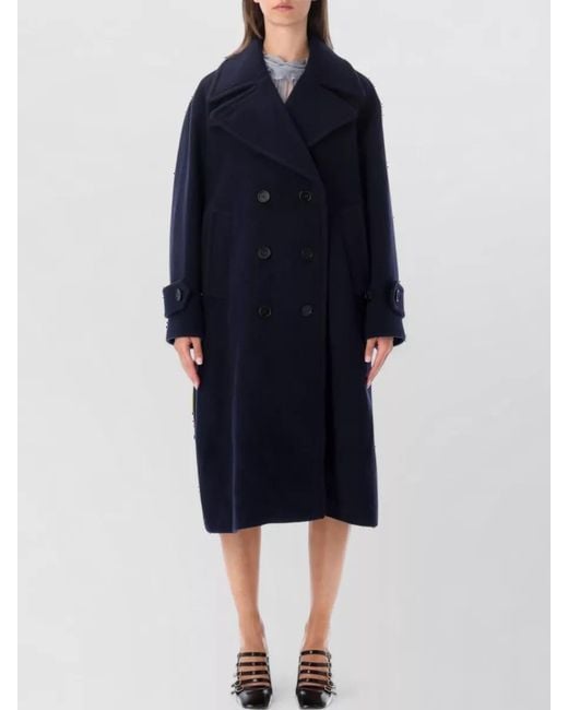 Chloé Blue Double Breasted Coat