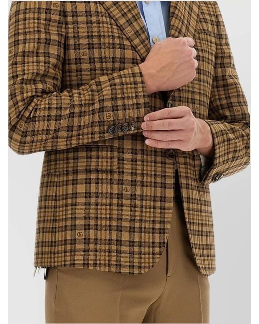 Gucci Brown Jacket With Double G for men