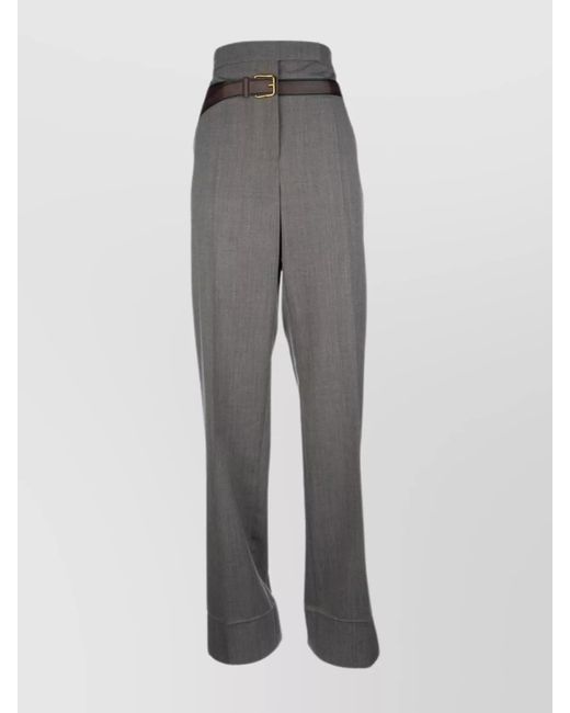 Prada Gray Wide-Leg Trousers