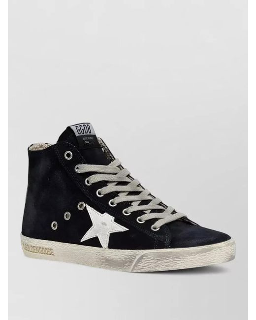 Golden Goose Deluxe Brand Black Leather High-Top Sneakers