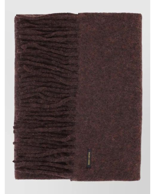 Golden Goose Deluxe Brand Brown Soft Texture Scarf Fringe for men