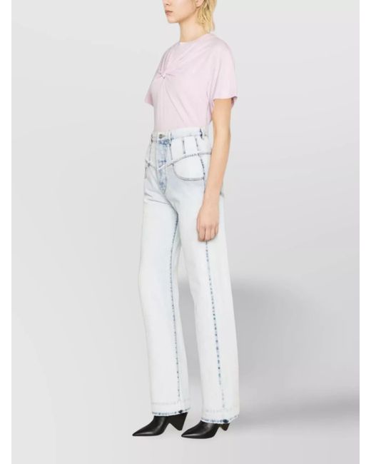 Isabel Marant White Straight-Leg Trousers