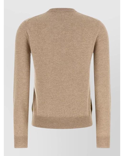 Ballantyne Natural Cashmere Diamond-Pattern Sweater