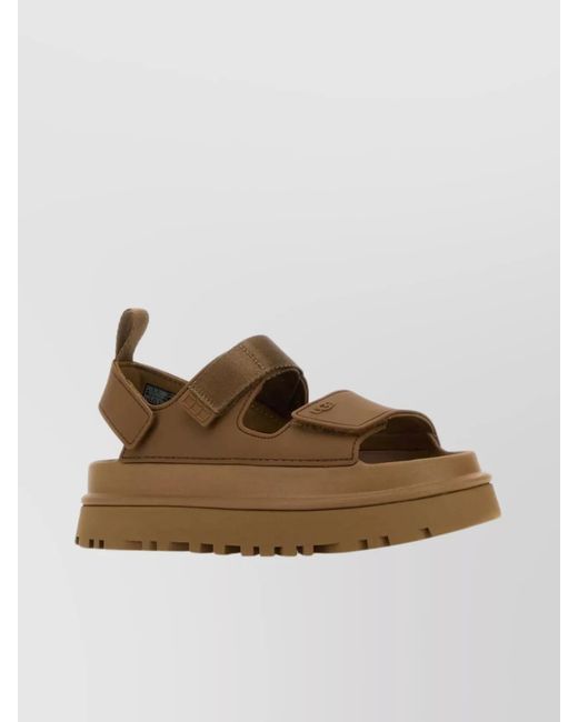 Ugg Brown Chunky Sole Open Toe Platform Sandals