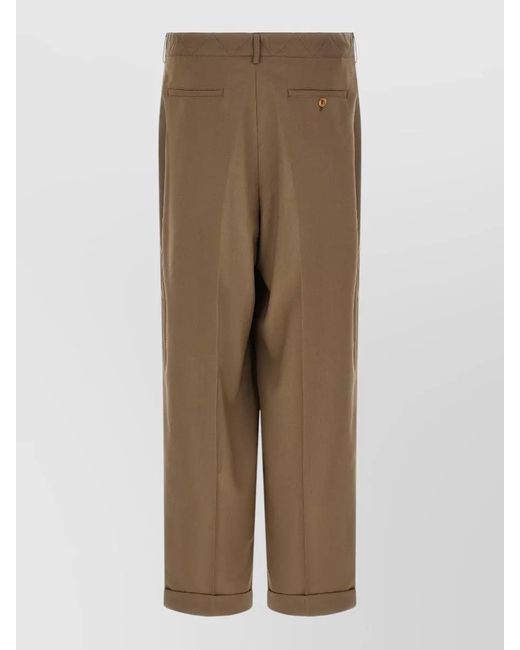 Marni Natural Virgin Wool Straight-Leg Trousers for men