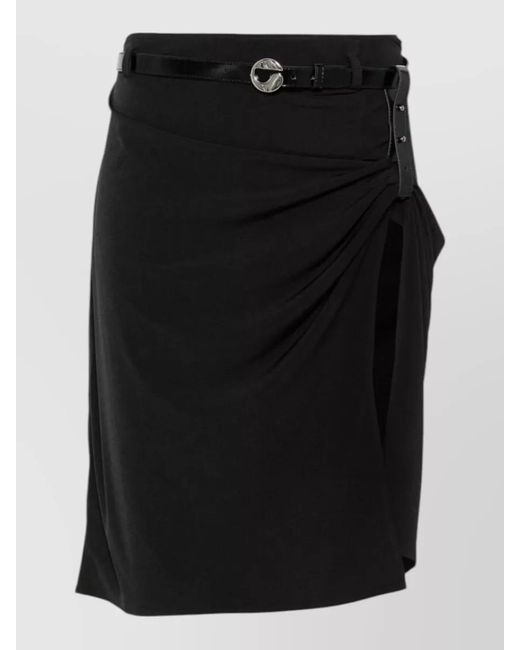 Coperni Black Asymmetric Midi Skirt