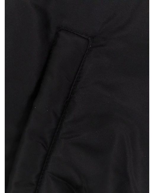 Ih Nom Uh Nit Black Padded Ribbed Nylon Bomber Jacket for men