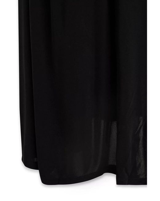 Proenza Schouler Black Crewneck Cut-Out Midi Dress With Drawstring Waist