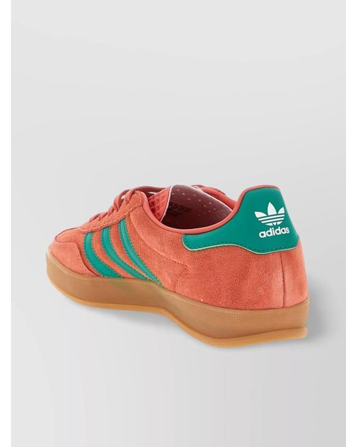 Adidas Originals Red Leather Gazelle Indoor Low-Top Sneakers