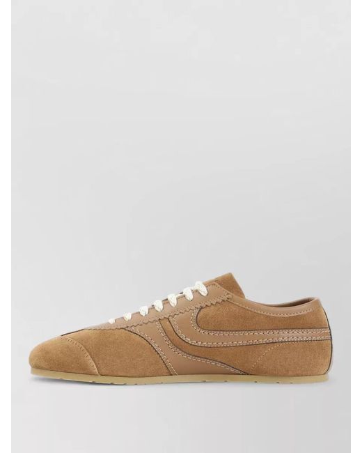 Dries Van Noten Multicolor Suede Leather Low Top Lace Up Sneakers for men