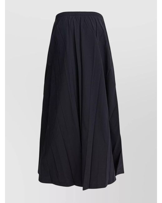 Balenciaga Blue Pleated Maxi Skirt