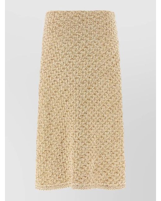 Fabiana Filippi Natural Denim Tweed High-Waisted Skirt