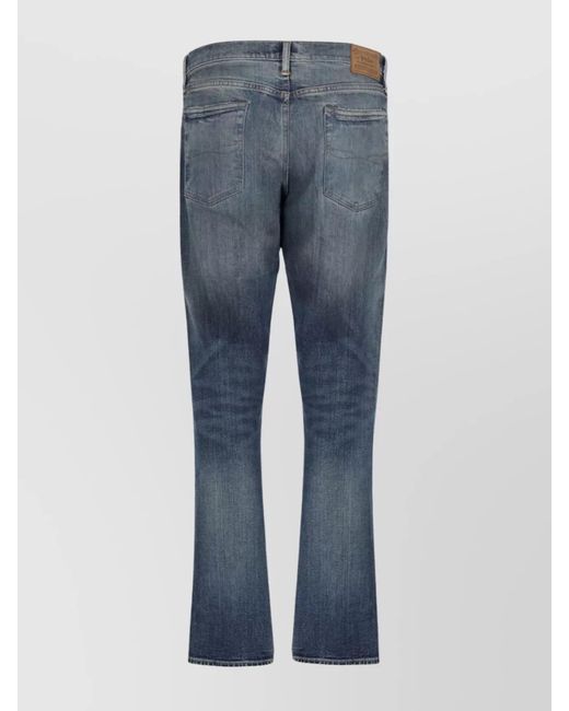 Polo Ralph Lauren Blue Straight Leg Trousers Faded Effect for men