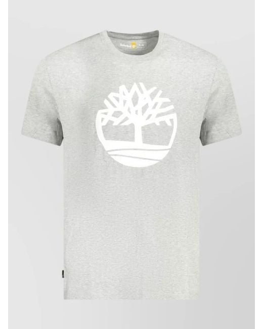 Timberland White Cotton Regular-Fit T-Shirt for men