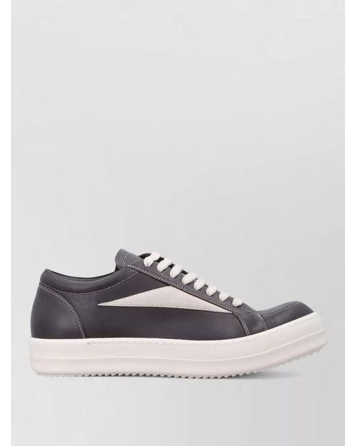Rick Owens Multicolor Vintage Low Top Lace Up Leather Sneakers for men